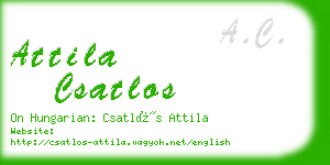 attila csatlos business card